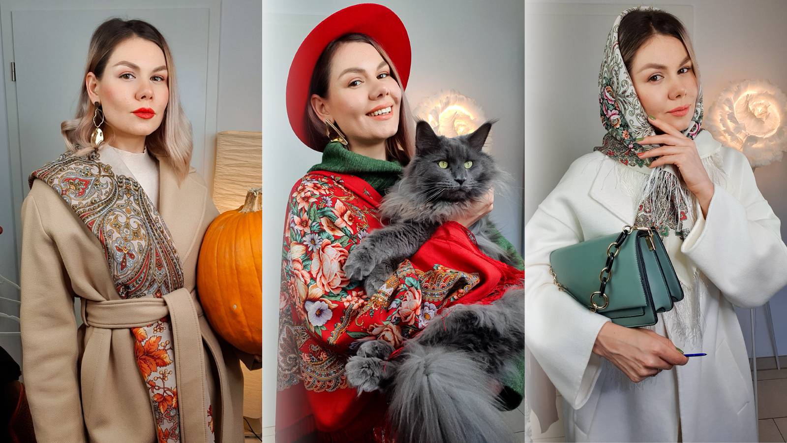 С чем носить русский народный платок: 15 стильных идей, которые дополнят ваш образ